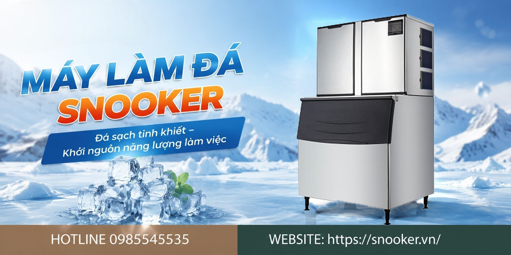 Máy Làm Đá Viên Snooker Công Suất 700 Kg – Giải Pháp Cấp Đá Công Nghiệp