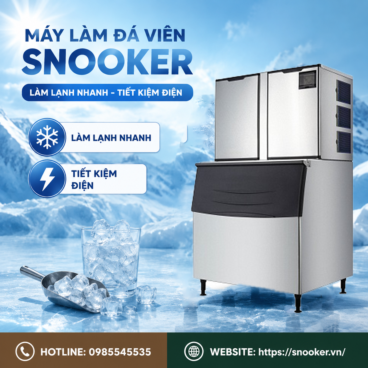 may-lam-da-vien-cong-suat-700kg máy làm đá viên công suất 700kg
