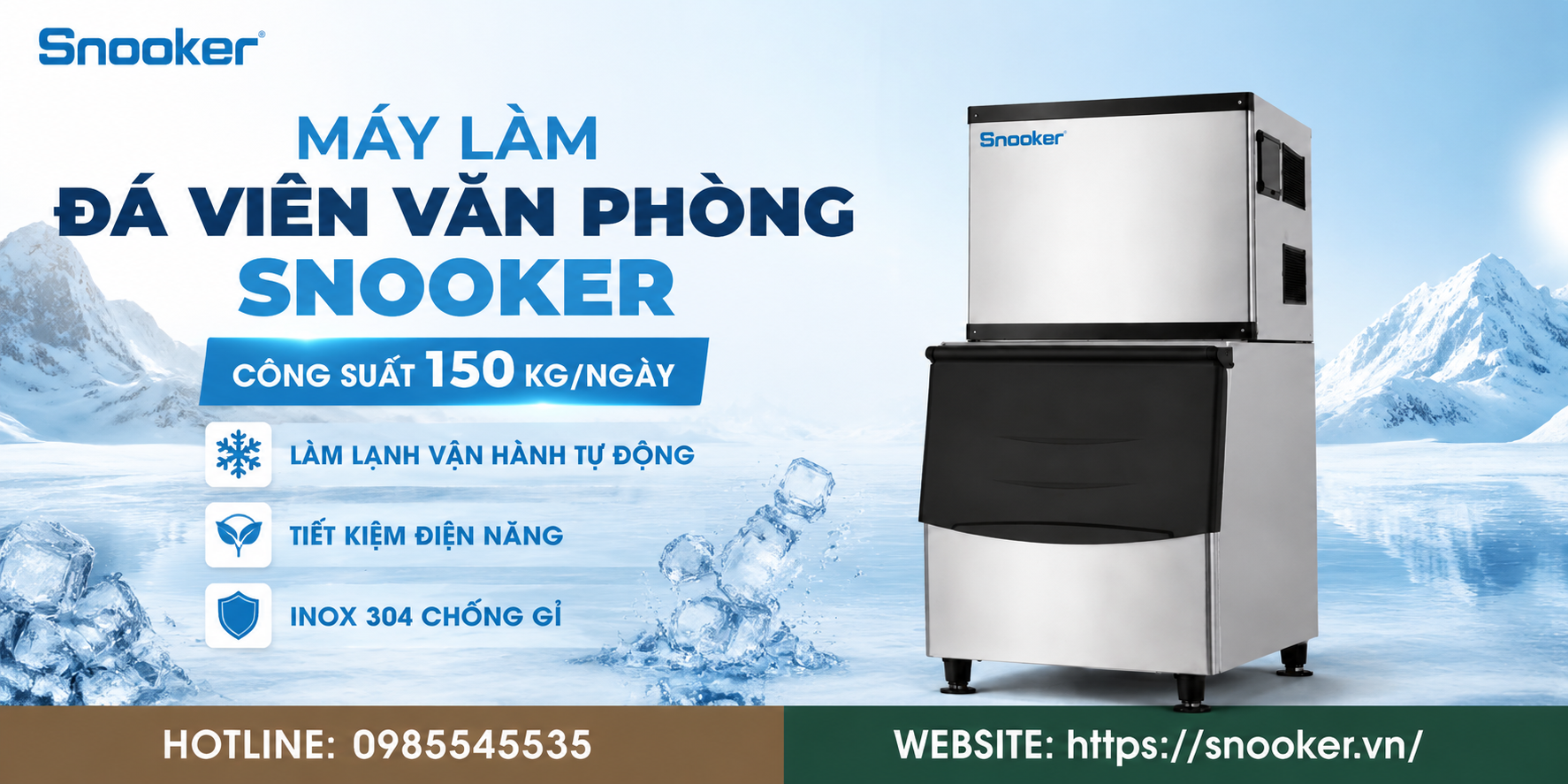Trải nghiệm vận hành với máy làm đá viên nhập khẩu