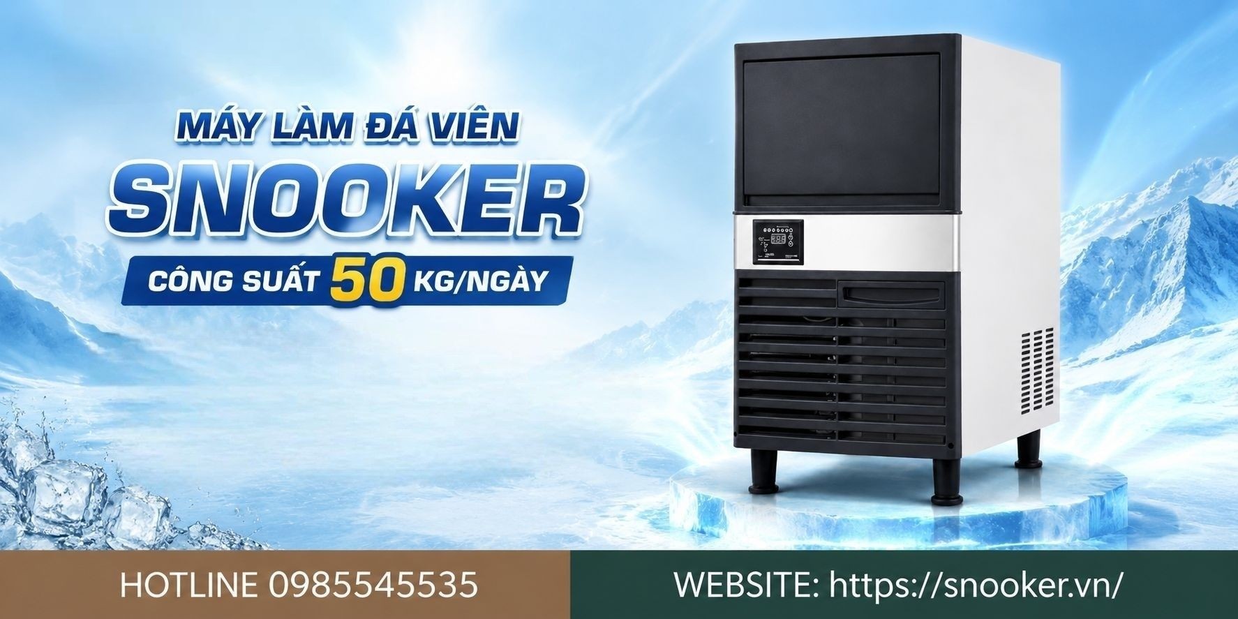 Máy làm đá viên Snooker SK-120Р công suất 50 Kg ngày