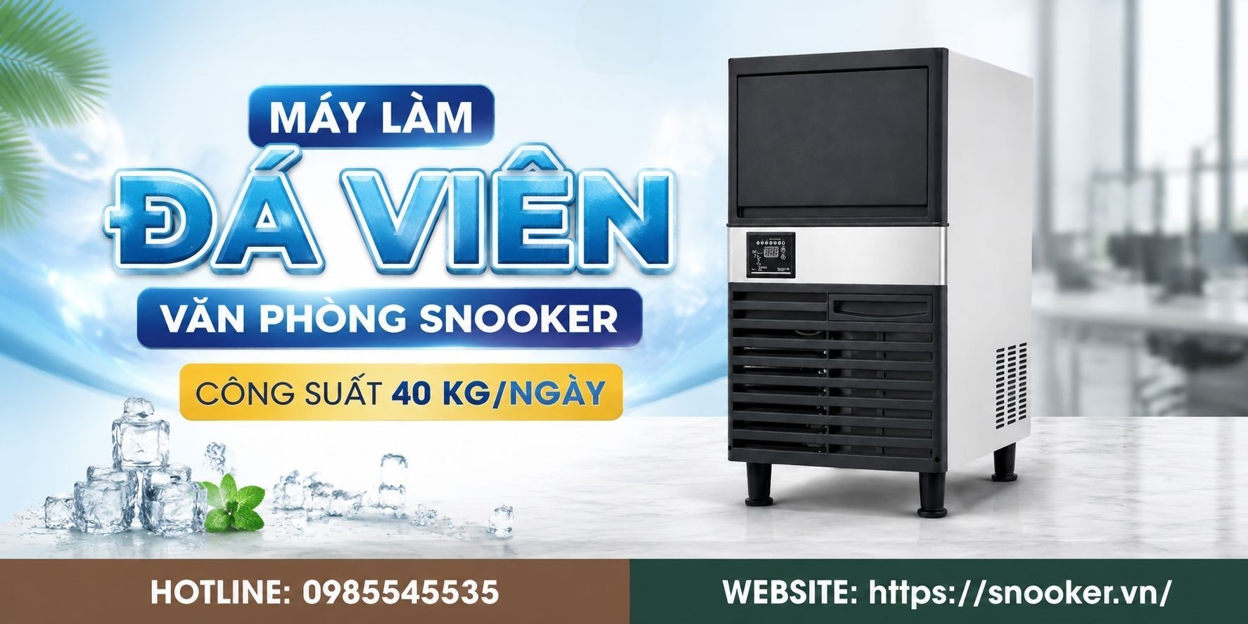 Máy làm đá viên công suất 40Kg - Snooker SK 80P